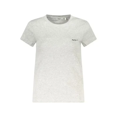 Gray Cotton Women T-Shirt