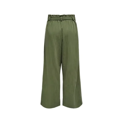 Green Viscose Casual Pants