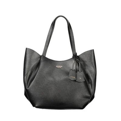 Black Polyethylene Women Handbag