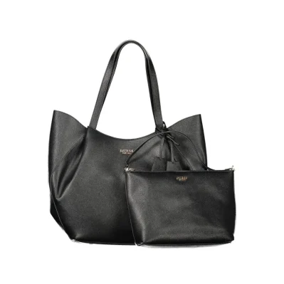 Black Polyethylene Women Handbag