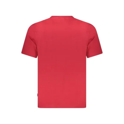 Red Cotton Men T-Shirt