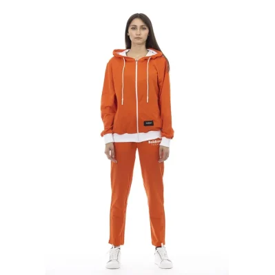 Orange Cotton Women Sweater