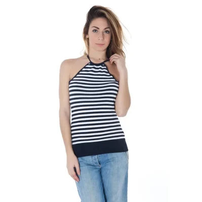 Blue Cotton Tank Top