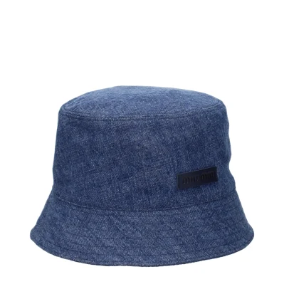Blue Cotton Bucket Hats