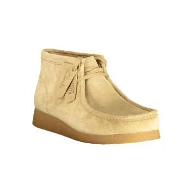 Beige Leather Men Sneaker