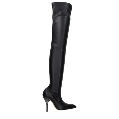 Black Leather Over The Knee