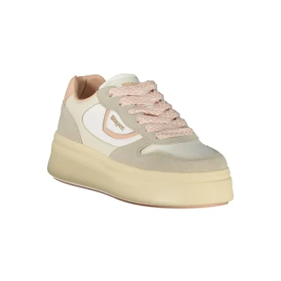 White Polyester Sneaker
