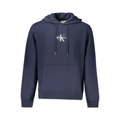 Blue Cotton Men Sweater