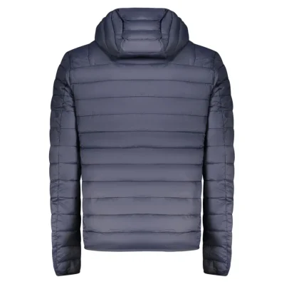 Blue Polyester Men Jacket
