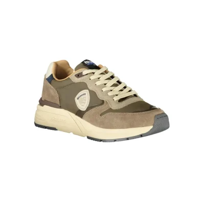 Gray Leather Men Sneaker