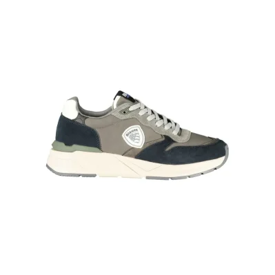 Gray Leather Men Sneaker