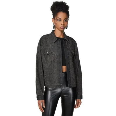 Black Cotton Jackets & Coat