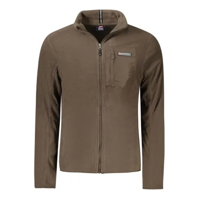 Brown Polyester Men Sweater