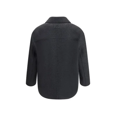 Wool felt double-breasted Caban Coat