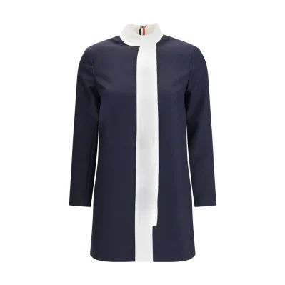 High Wool Suiting Shift Dress
