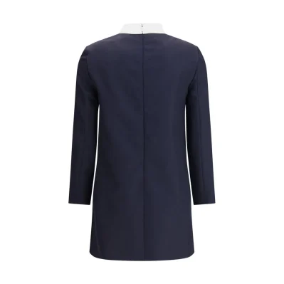 High Wool Suiting Shift Dress