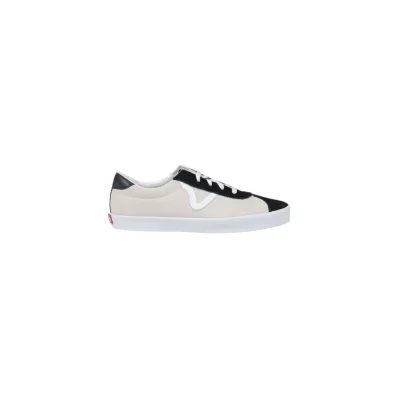Black And White Suede Leather Sneaker
