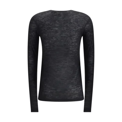 Black Cashmere Long Sleeve T-Shirt