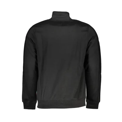 Black Polyester Men Sweatshirt