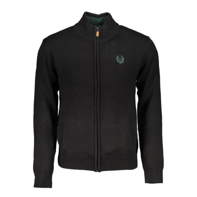 Black Cotton Men's Cardigan