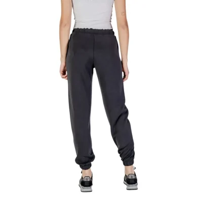 Black Polyester Joggers Workout Pant