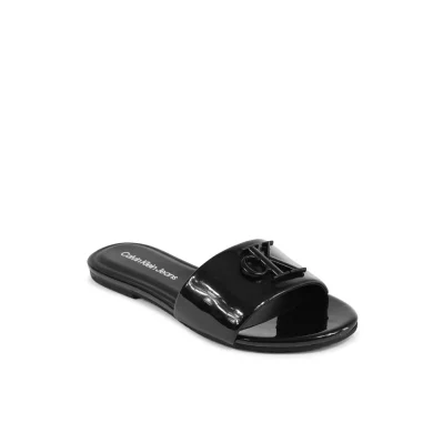 Black Polyester Sandal
