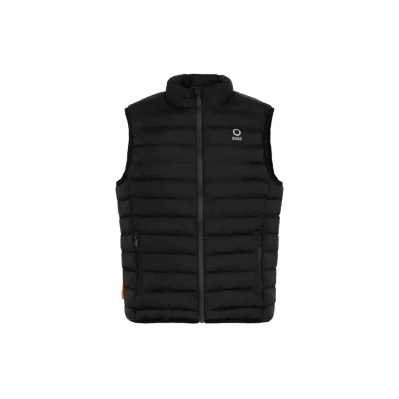Black Polyester Sleveless Jacket