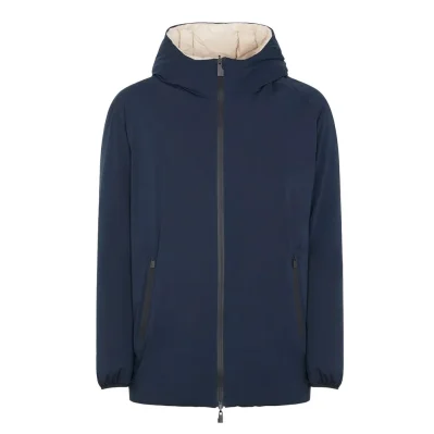 Blue Polyester Jackets & Coat