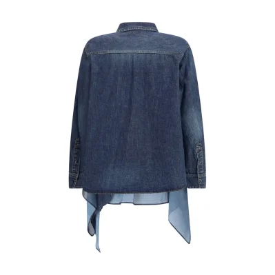 Denim and satin Shirt