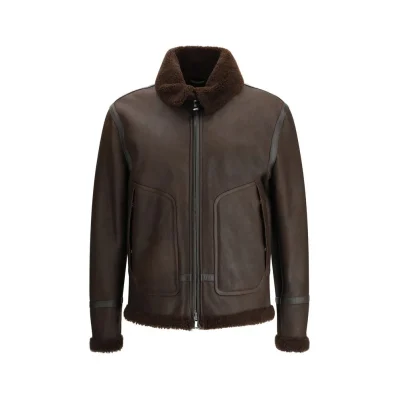 Coburn aviator Jacket in waxed suede shearling