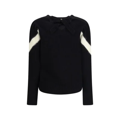 Wool Sweater with a bow at the back