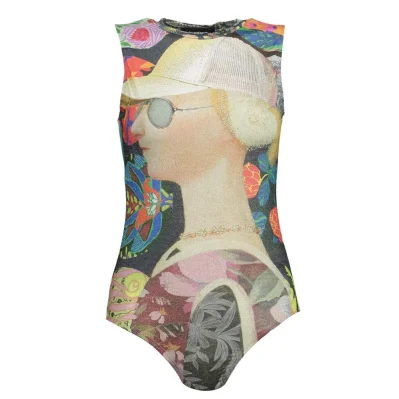Green Polyester Bodysuit