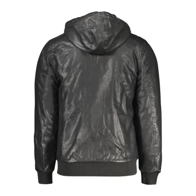 Black Polyester Jackets & Coat