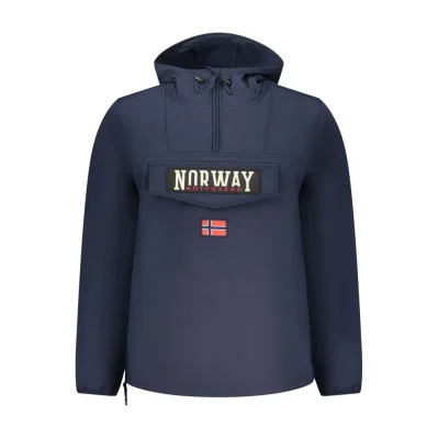Blue Polyester Jackets & Coat