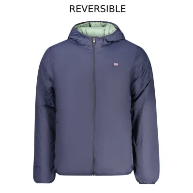 Blue Polyester Jackets & Coat
