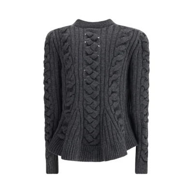 Peplum Cable Cardigan