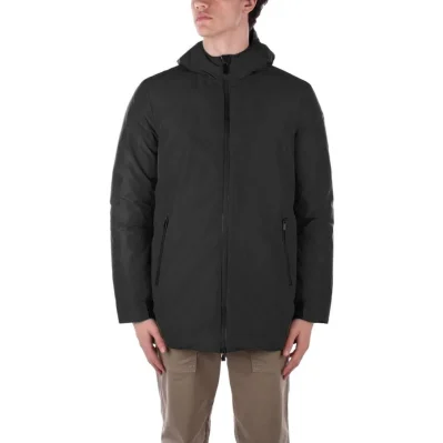 Black Polyester Jackets & Coat