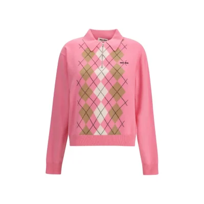 Cashmere zip Polo