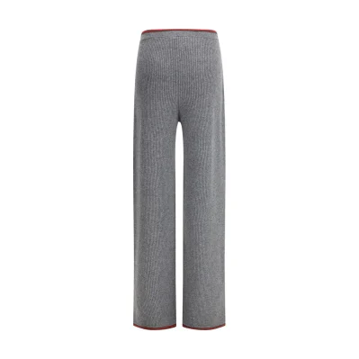 Gray Wool Casual Pants