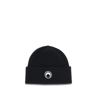 Black Merino Wool Beanie