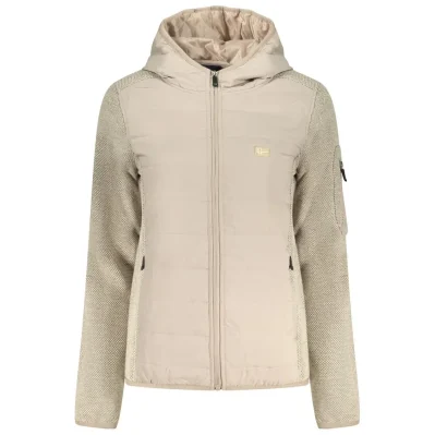 Beige Polyester Women Jacket