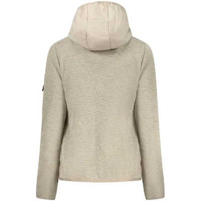 Beige Polyester Women Jacket