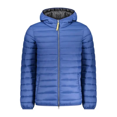 Blue Polyamide Men Jacket