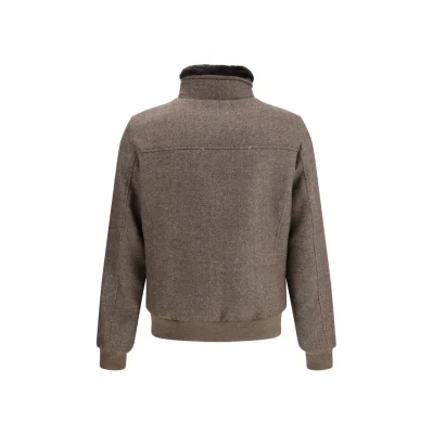 Brown Cashmere Bomber
