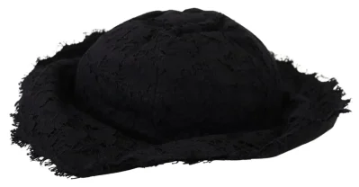 Black Cotton Wide Brim Shade Hat