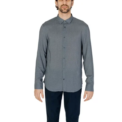 Gray Viscose Pattern Shirt