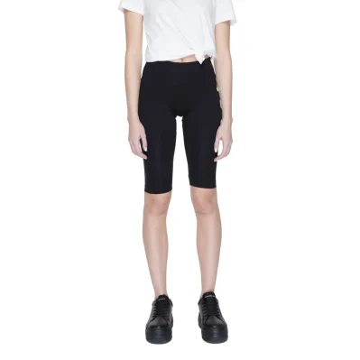 Black Cotton Bermuda Shorts