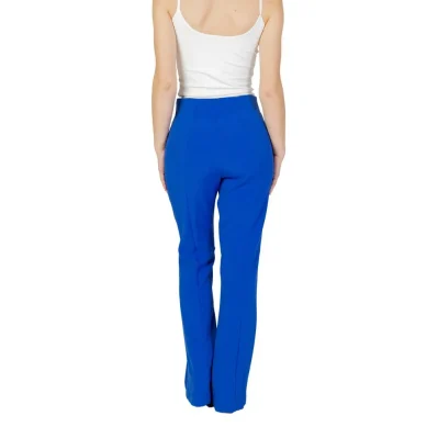 Blue Recycled Polyester Flared Pants