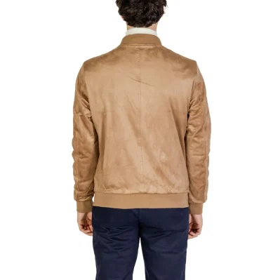 Beige Polyester Bomber