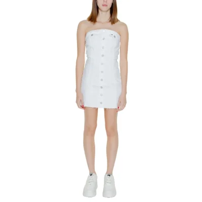 White Recycled Cotton Short Dress